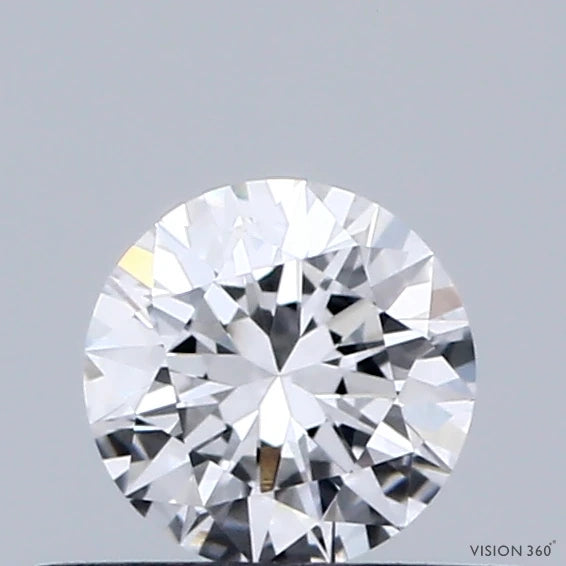 0.36 Carat Round Lab Grown Diamond, Very Good Cut, D Color, VVS2 Clarity