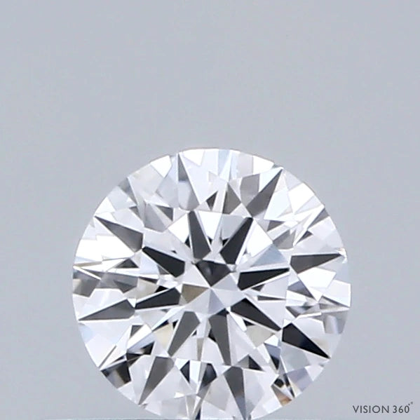 0.37 Carat Round Lab Grown Diamond, Excellent Cut, D Color, VVS2 Clarity