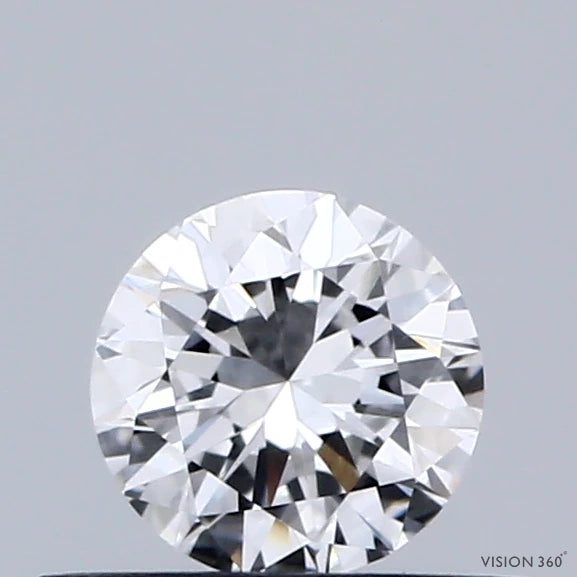 0.37 Carat Round Lab Grown Diamond, Very Good Cut, D Color, VVS2 Clarity