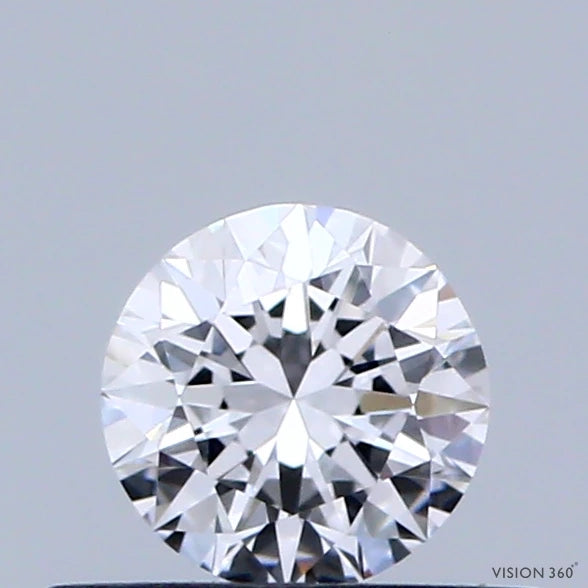 0.37 Carat Round Lab Grown Diamond, Very Good Cut, D Color, VVS2 Clarity