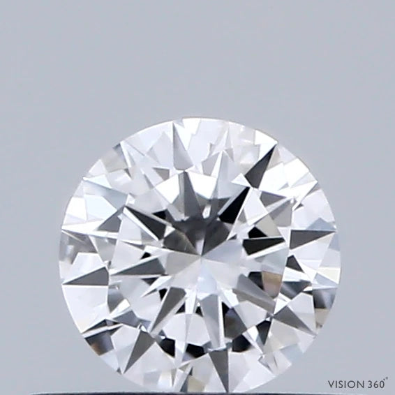 0.37 Carat Round Lab Grown Diamond, Very Good Cut, D Color, VVS2 Clarity