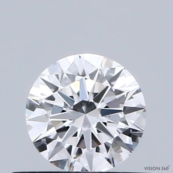 0.38 Carat Round Lab Grown Diamond, Excellent Cut, D Color, VVS2 Clarity