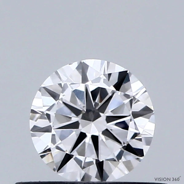 0.38 Carat Round Lab Grown Diamond, Very Good Cut, D Color, VVS2 Clarity