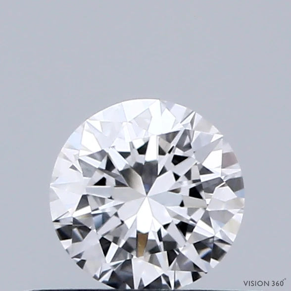 0.38 Carat Round Lab Grown Diamond, Very Good Cut, D Color, VVS2 Clarity