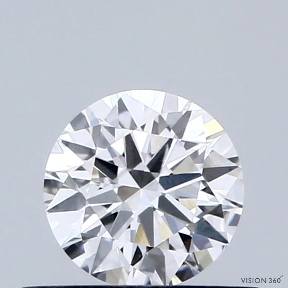 0.42 Carat Round Lab Grown Diamond, Ideal Cut, D Color, VVS2 Clarity