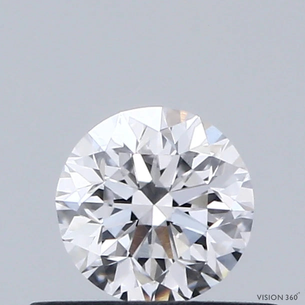 0.42 Carat Round Lab Grown Diamond, Very Good Cut, D Color, VVS2 Clarity