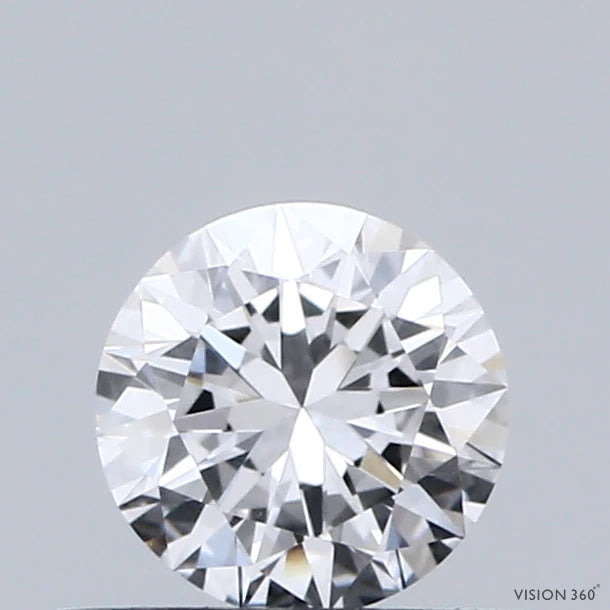 0.43 Carat Round Lab Grown Diamond, Very Good Cut, D Color, VVS2 Clarity