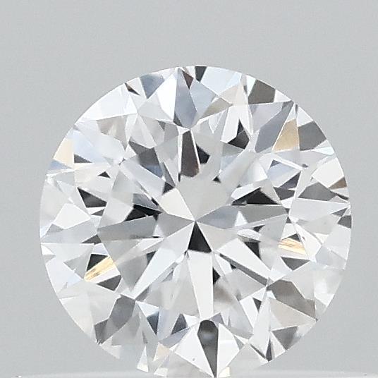 0.44 Carat Round Lab Grown Diamond, Very Good Cut, D Color, VVS2 Clarity