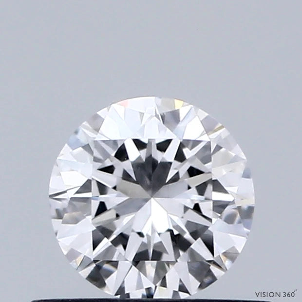 0.46 Carat Round Lab Grown Diamond, Very Good Cut, D Color, VVS2 Clarity