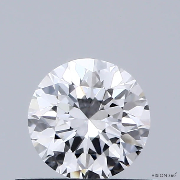 0.46 Carat Round Lab Grown Diamond, Very Good Cut, D Color, VVS2 Clarity