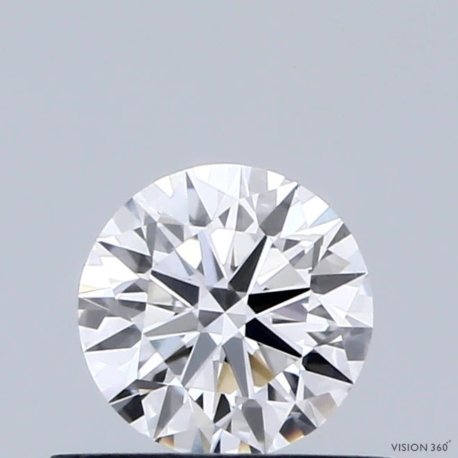 0.46 Carat Round Lab Grown Diamond, Very Good Cut, E Color, VVS2 Clarity