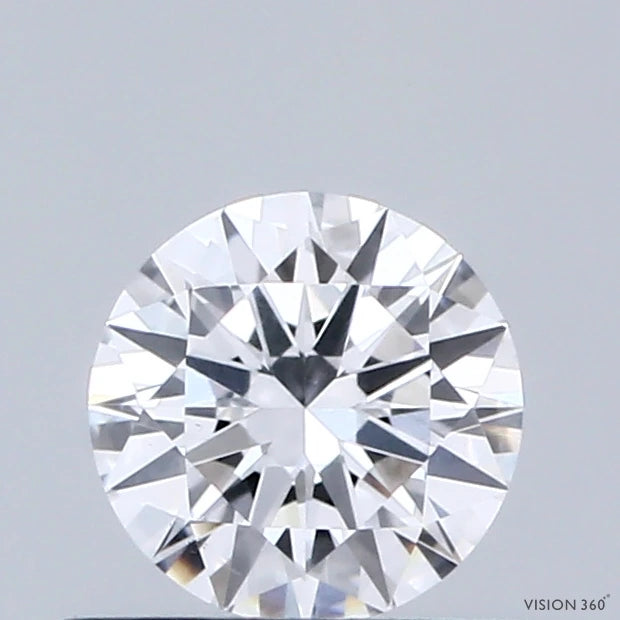 0.47 Carat Round Lab Grown Diamond, Excellent Cut, D Color, VVS2 Clarity