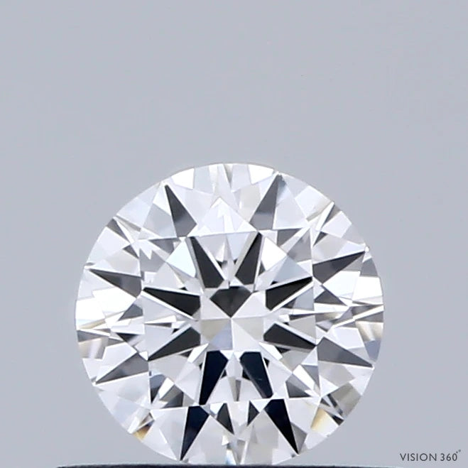 0.47 Carat Round Lab Grown Diamond, Excellent Cut, D Color, VVS2 Clarity