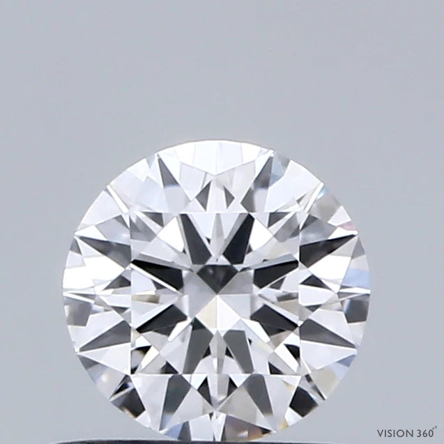 0.49 Carat Round Lab Grown Diamond, Excellent Cut, D Color, VVS2 Clarity