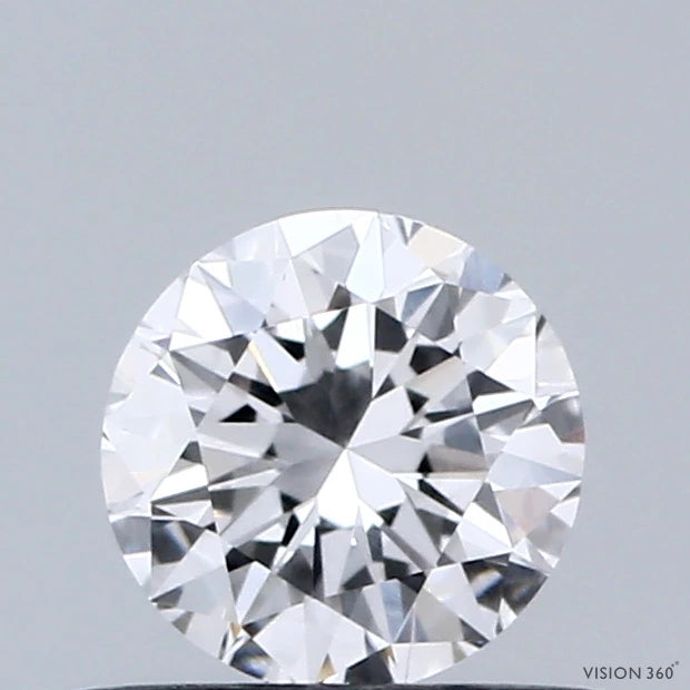 0.50 Carat Round Lab Grown Diamond, Very Good Cut, E Color, VVS1 Clarity
