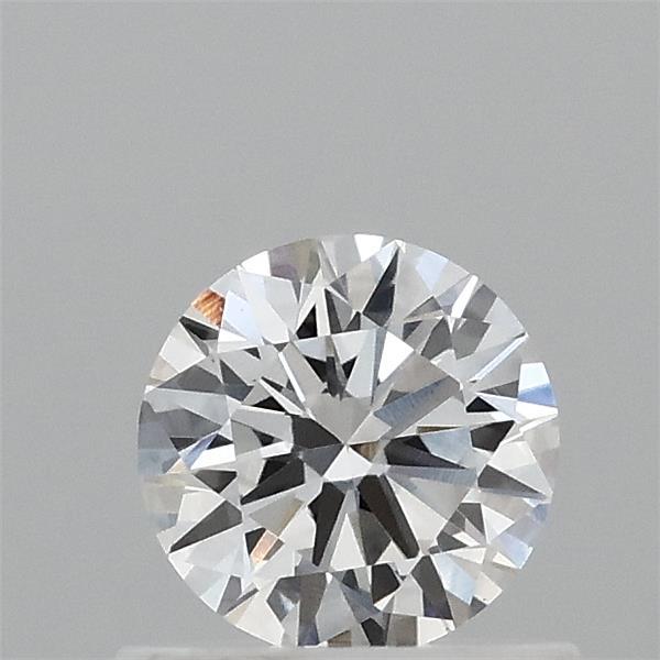 0.59 Carat Round Lab Grown Diamond, Excellent Cut, E Color, VS1 Clarity