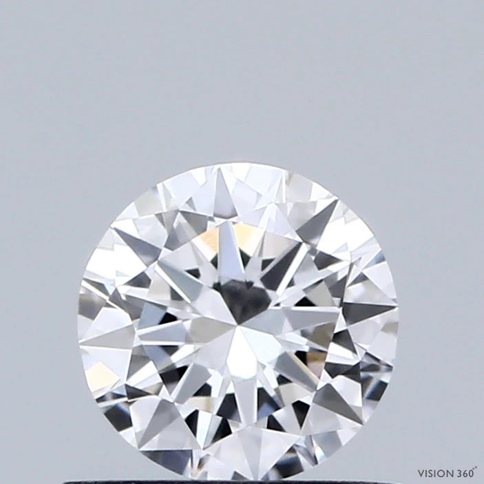 0.64 Carat Round Lab Grown Diamond, Very Good Cut, D Color, VVS2 Clarity