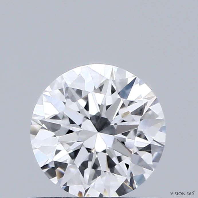 0.66 Carat Round Lab Grown Diamond, Ideal Cut, D Color, VVS1 Clarity