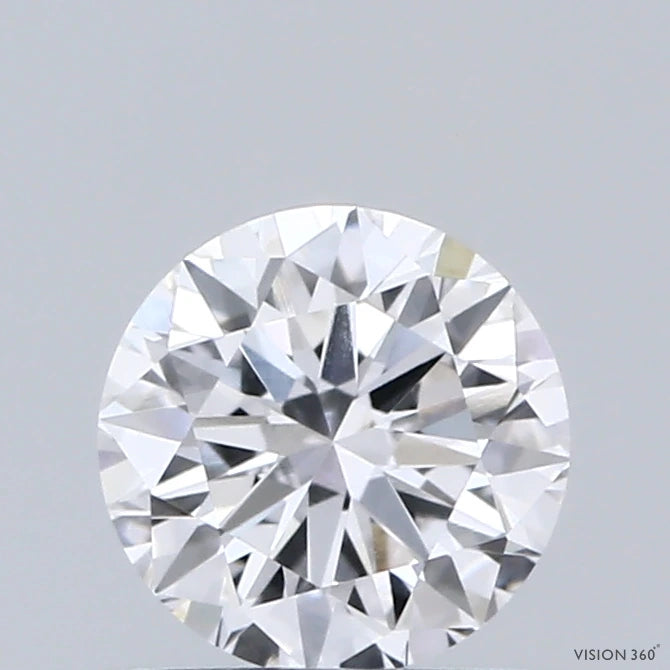 0.70 Carat Round Lab Grown Diamond, Very Good Cut, D Color, VVS2 Clarity