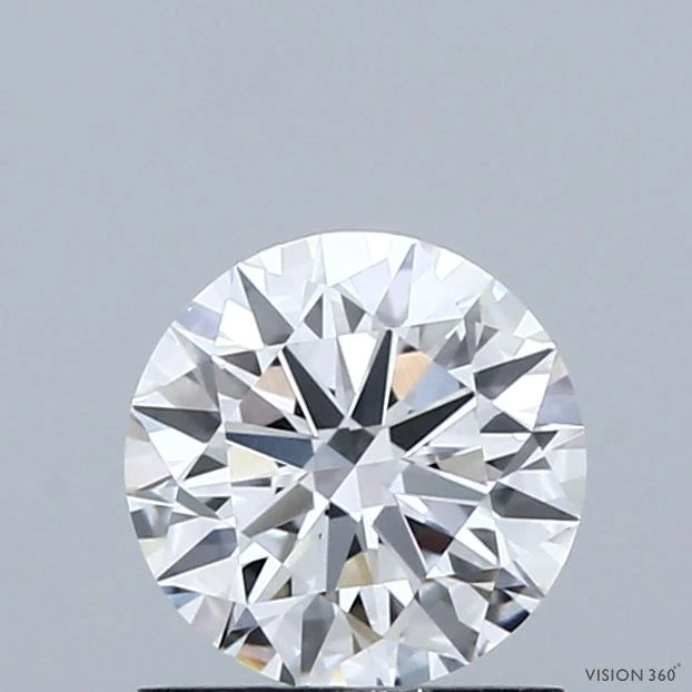 1.02 Carat Round Lab Grown Diamond, Ideal Cut, D Color, VVS2 Clarity