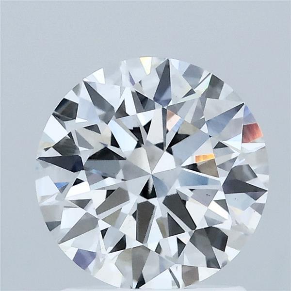 1.56 Carat Round Lab Grown Diamond, Ideal Cut, E Color, VS2 Clarity
