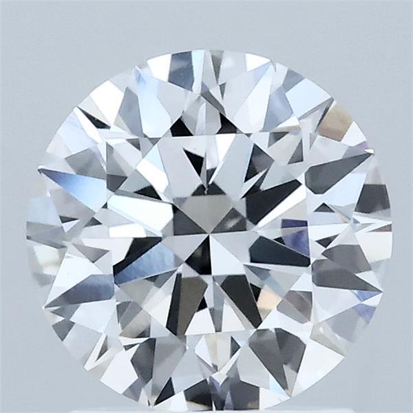 1.56 Carat Round Lab Grown Diamond, Ideal Cut, F Color, VVS2 Clarity