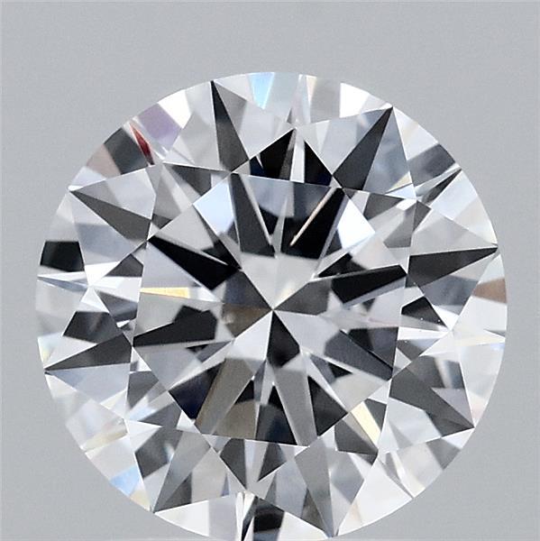 2.08 Carat Round Lab Grown Diamond, Excellent Cut, E Color, VVS1 Clarity