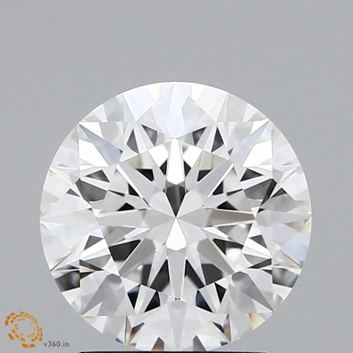 2.21 Carat Round Lab Grown Diamond, Ideal Cut, F Color, VS1 Clarity
