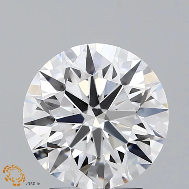 2.21 Carat Round Lab Grown Diamond, Ideal Cut, F Color, VS1 Clarity