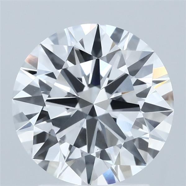 2.28 Carat Round Lab Grown Diamond, Ideal Cut, E Color, VS1 Clarity