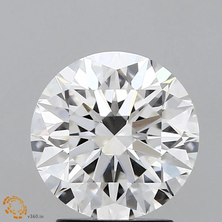 2.42 Carat Round Lab Grown Diamond, Excellent Cut, G Color, VVS2 Clarity