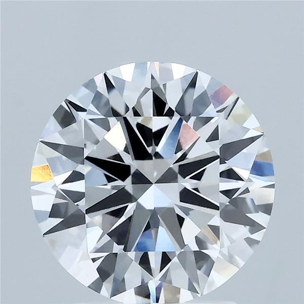 2.50 Carat Round Lab Grown Diamond, Excellent Cut, D Color, VS1 Clarity
