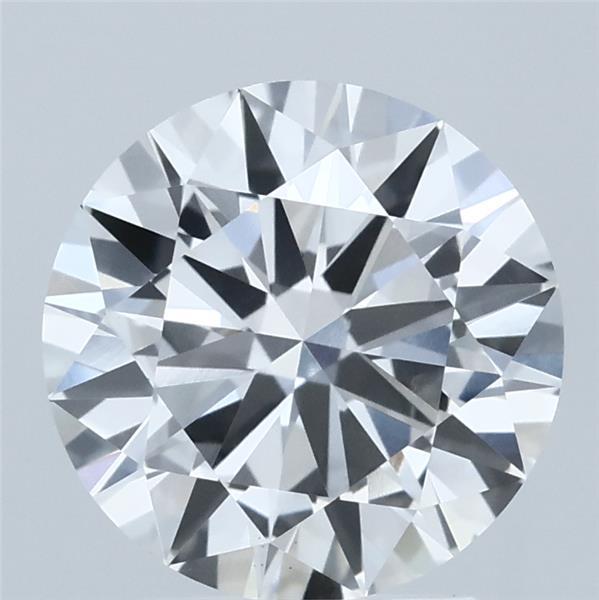 2.50 Carat Round Lab Grown Diamond, Excellent Cut, E Color, VS1 Clarity