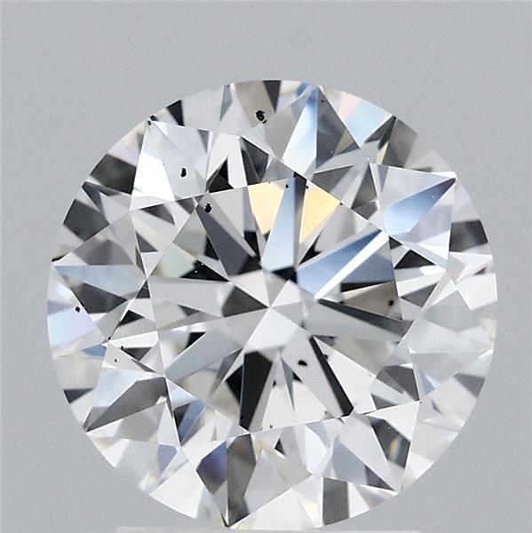 2.52 Carat Round Lab Grown Diamond, Excellent Cut, F Color, SI1 Clarity