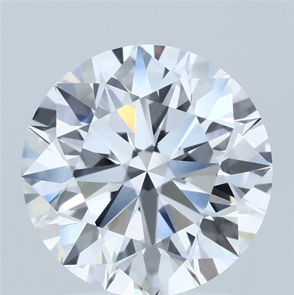 2.52 Carat Round Lab Grown Diamond, Ideal Cut, D Color, VVS2 Clarity