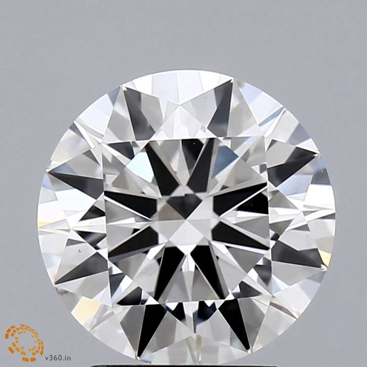 2.69 Carat Round Lab Grown Diamond, Excellent Cut, F Color, VVS2 Clarity