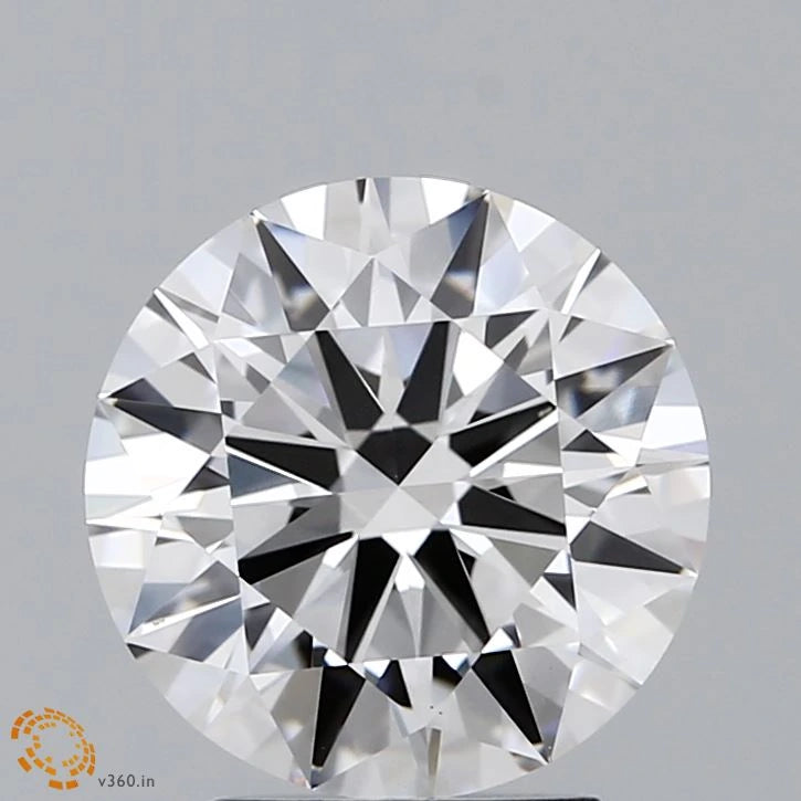 2.83 Carat Round Lab Grown Diamond, Excellent Cut, F Color, VS1 Clarity