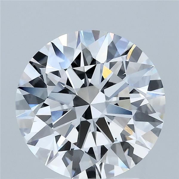 2.83 Carat Round Lab Grown Diamond, Ideal Cut, E Color, VVS2 Clarity