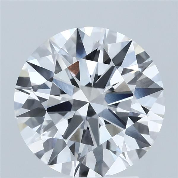 2.83 Carat Round Lab Grown Diamond, Ideal Cut, F Color, VVS2 Clarity