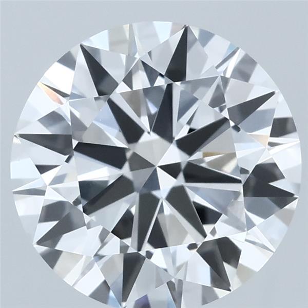 3.02 Carat Round Lab Grown Diamond, Excellent Cut, E Color, VVS1 Clarity