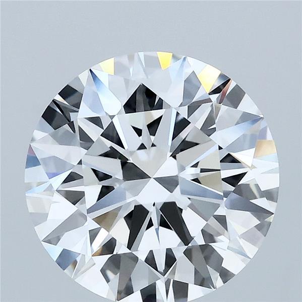 3.03 Carat Round Lab Grown Diamond, Ideal Cut, E Color, VVS2 Clarity