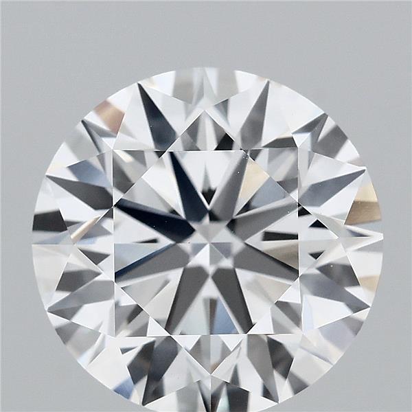 3.37 Carat Round Lab Grown Diamond, Excellent Cut, D Color, VVS1 Clarity