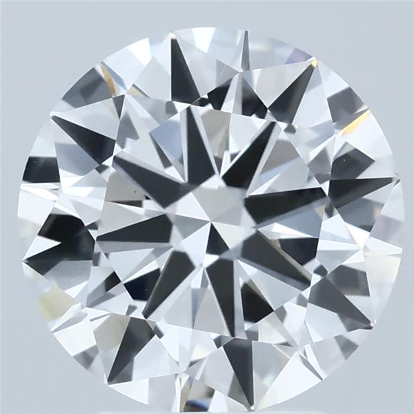 3.51 Carat Round Lab Grown Diamond, Excellent Cut, E Color, VS1 Clarity