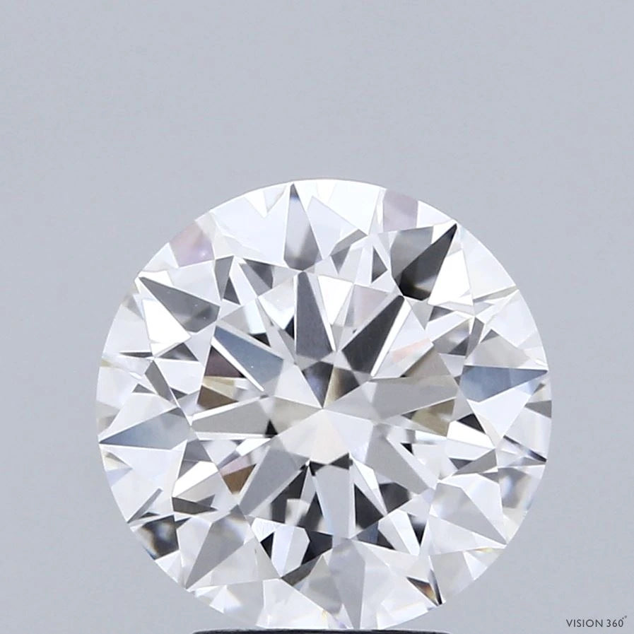 3.57 Carat Round Lab Grown Diamond, Ideal Cut, E Color, VVS2 Clarity
