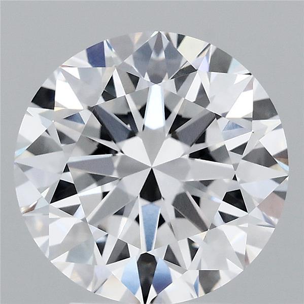 3.66 Carat Round Lab Grown Diamond, Excellent Cut, E Color, VVS1 Clarity