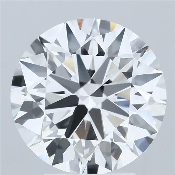 3.81 Carat Round Lab Grown Diamond, Ideal Cut, F Color, VVS2 Clarity