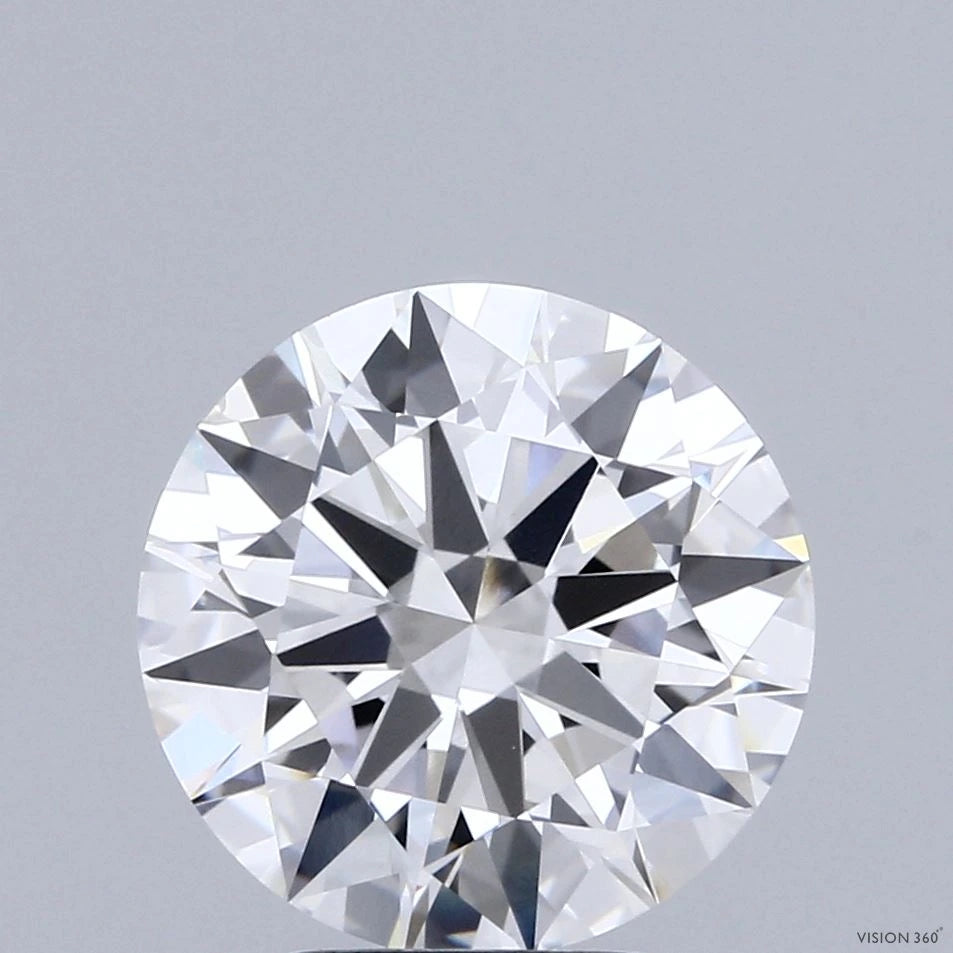4.00 Carat Round Lab Grown Diamond, Ideal Cut, F Color, VS1 Clarity
