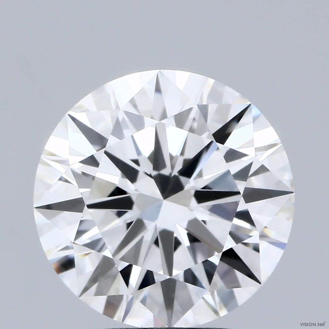4.02 Carat Round Lab Grown Diamond, Ideal Cut, F Color, VVS2 Clarity