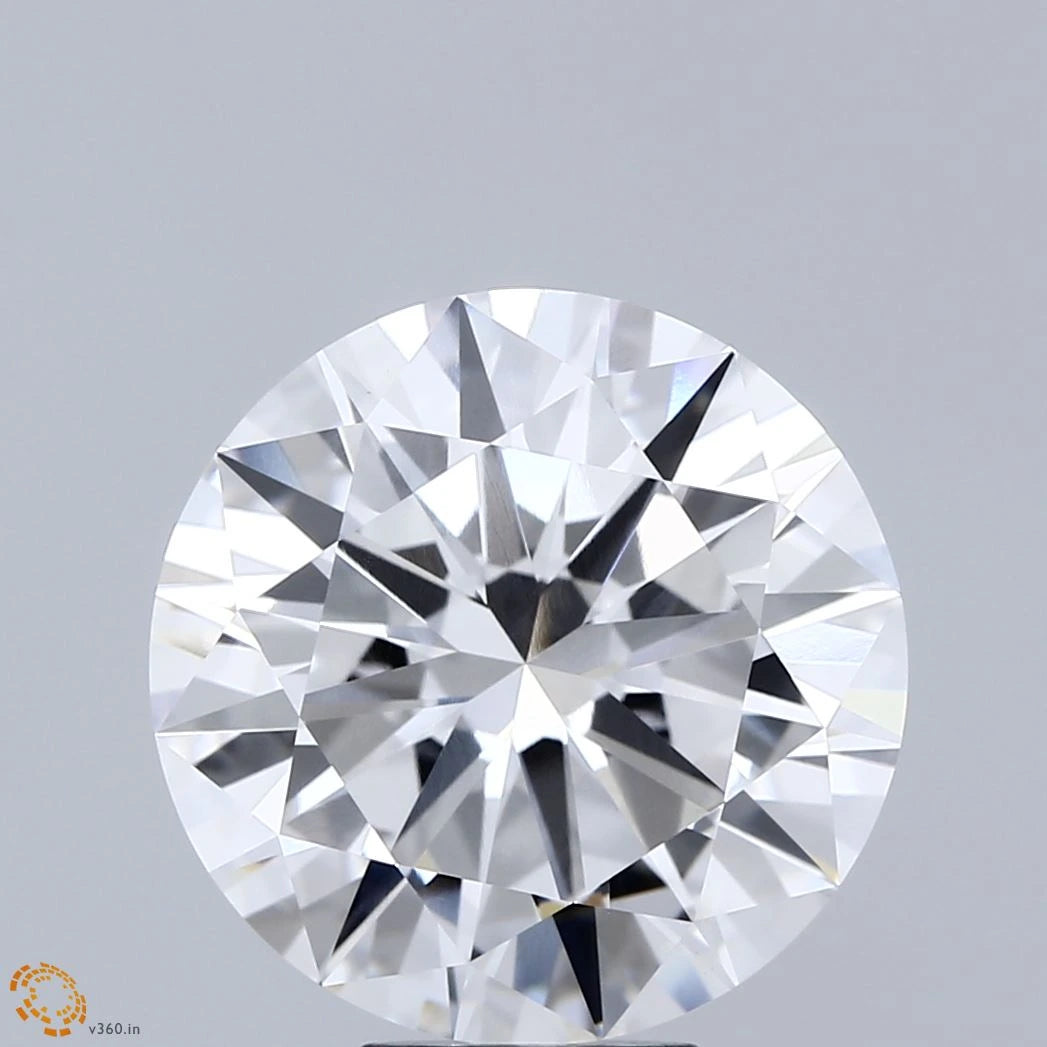 7.00 Carat Round Lab Grown Diamond, Excellent Cut, D Color, VVS2 Clarity