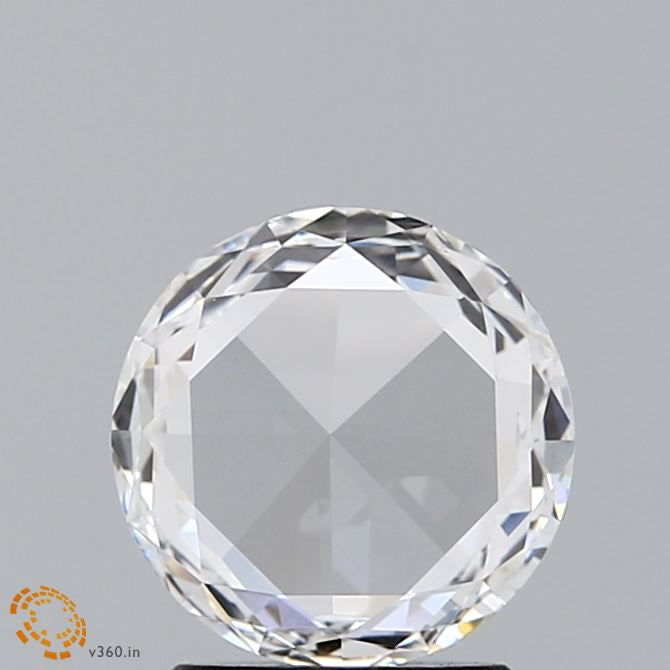 1.07 Carat Round Rose Lab Grown Diamond, Excellent Polish, F Color, VVS2 Clarity
